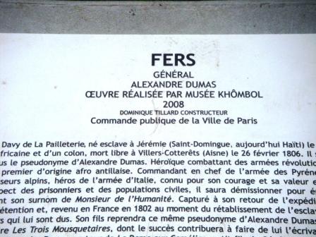Les Fers brisés : hommage au Général Alexandre Dumas, né esclave