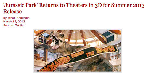 “In addition, this will hit theaters in time to celebrate... “In addition, this will hit theaters in time to celebrate...