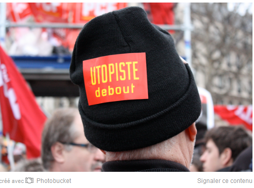 Capture utopiste Pour une VIème République, une #Bastille en rouge, images et mouvements – Vive l’ #insurrection populaire !