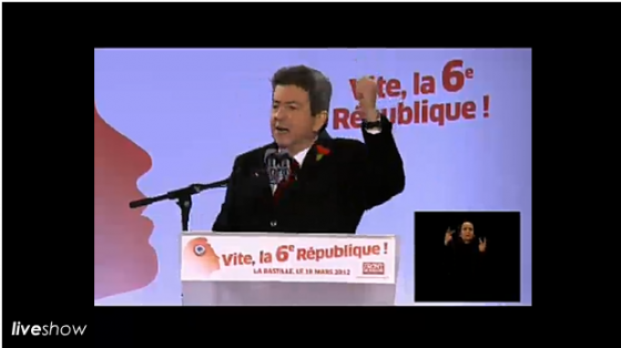 Capture mélenchon Pour une VIème République, une #Bastille en rouge, images et mouvements – Vive l’ #insurrection populaire !