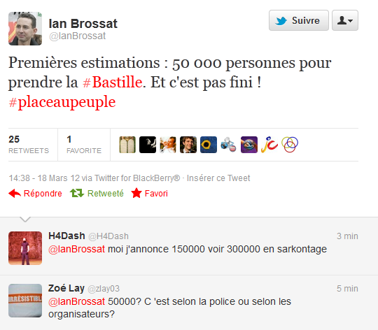 Capture Pour une VIème République, une #Bastille en rouge, images et mouvements – Vive l’ #insurrection populaire !