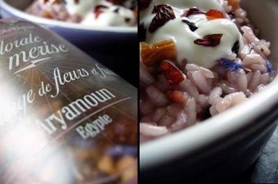 Quand le sucré devient salé et vice versa # 5 : risotto floral à la merise