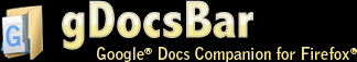 gDocsBar une extension Firefox pour gérer votre compte Google Documents gDocsBar une extension Firefox pour gérer votre compte Google Documents