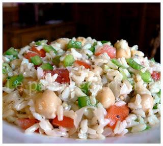 Salade de riz et pois chiches Salade de riz et pois chiches