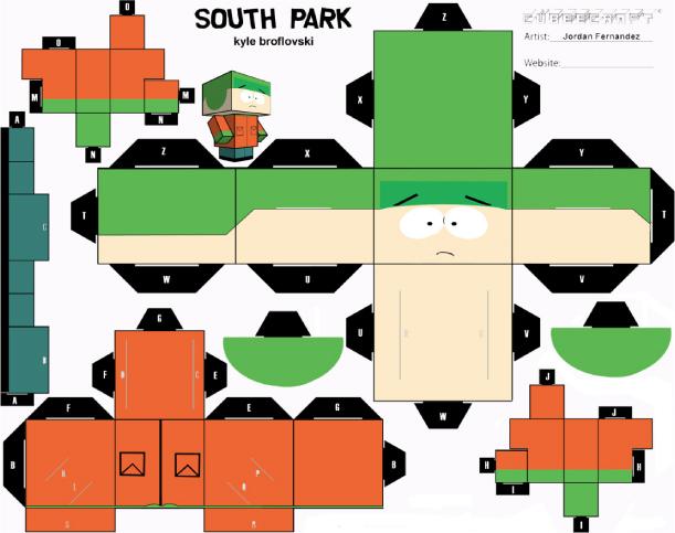 Papertoys South Park (x4)