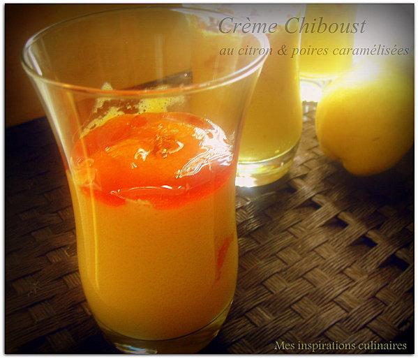 Crème Chiboust au citron et poires caramélisées de C.Felder creme1