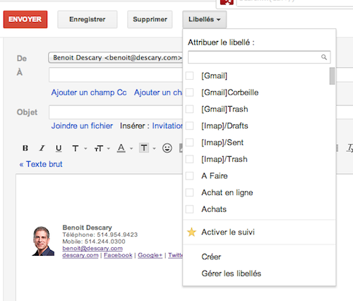 gmail libelle Gmail: quelques nouveautés 