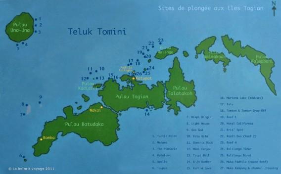Les sites de plongée aux îles Togian (Sulawesi Centre, Indonésie)