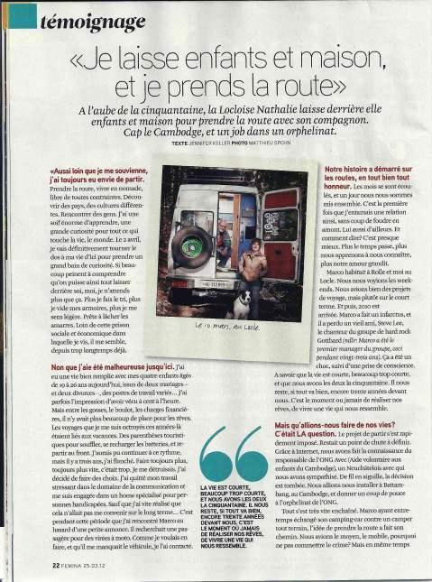 Témoignage FEMINA Cambodgetour On parle de nous dans la presse