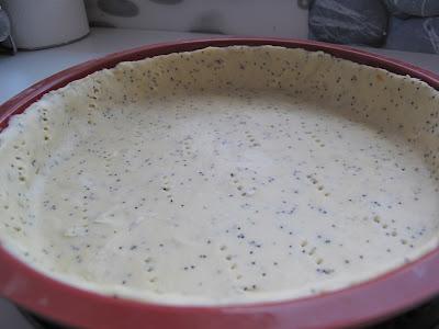 Plat: Fond de tarte salé au fromage à tartiner et au pavot