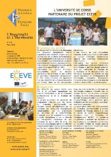 Le projet ECECE dans la note d'actualité de l'université de Corse
