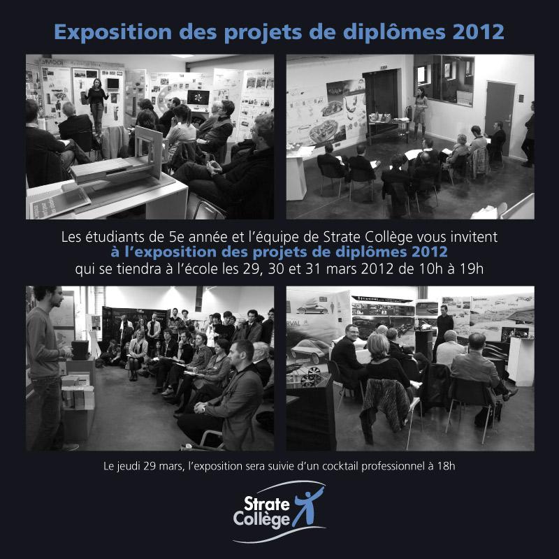 Exposition des projets de diplômes Strate College 2012