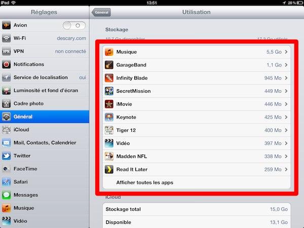 ipad gestion applications 2 iPhone et iPad: comment gérer l’espace de stockage de votre appareil
