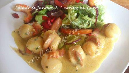Salade St Jacques & Crevettes au Curry