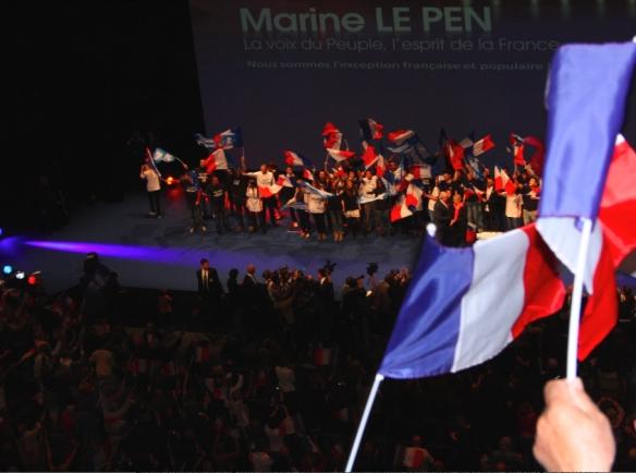 Marine Le Pen, comme à la maison