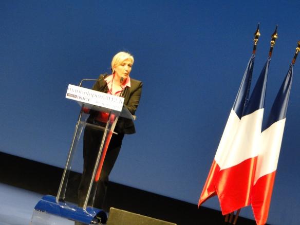 Marine Le Pen, comme à la maison