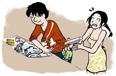 Ne pas laver la vaisselle détruira votre couple