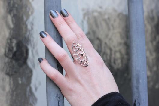 vernis elf gris paillettes Cross