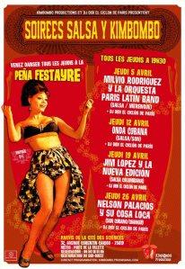 Soirée Salsa y Kimbombo Jeudi 5 Avril 2012 : Concert Milvio Rodriguez y la Orchesta Paris Latin Band