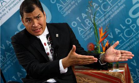 le président de l'Equateur, Rafael Correa