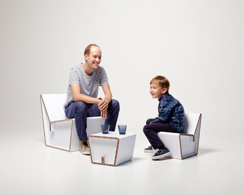 Des meubles pour enfant en carton chez Showroom Finland