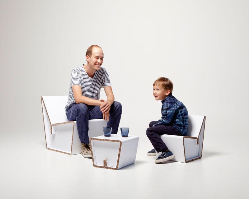 Du mobiler en carton design pour enfant chez Showroom Finland Des meubles pour enfant en carton chez Showroom Finland