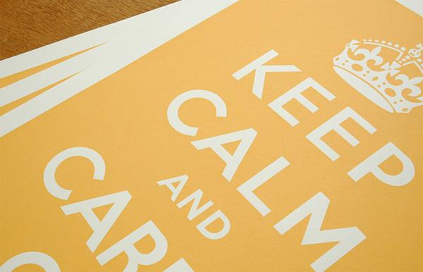 Affiche Keep calm & carry on ©Keep Calm Ltd 
