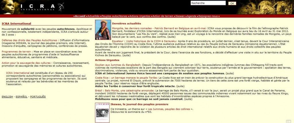 icra_site_web_hp site web icra international HP