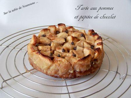 Tarte aux pommes et pépites de chocolat Tarte aux pommes et pépites de chocolat 1
