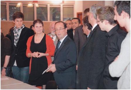 M. FranÃ§ois Hollande, candidat aux Ã©lections prÃ©sidentielles de 2012