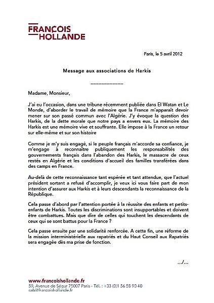 Lettre aux harkis François Hollande02