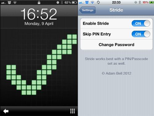 Stride Personnaliser votre gestuelle de déverrouillage d’iPhone avec Stride