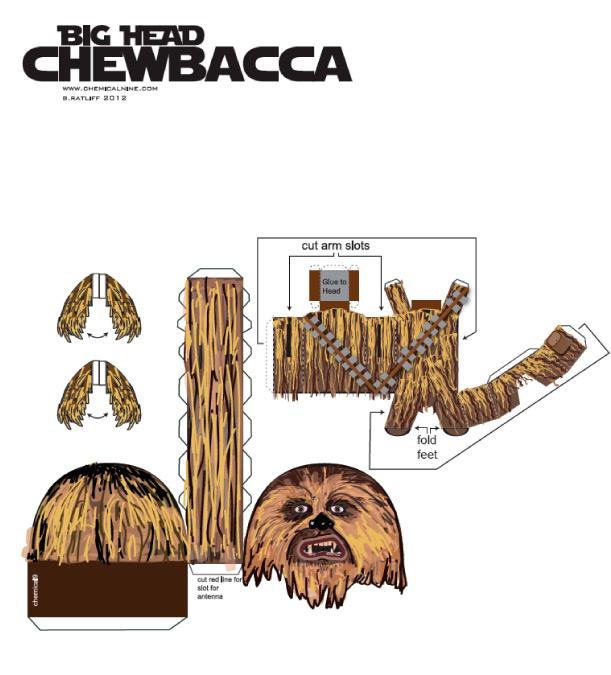 Chewbacca paper toy de Chemical9