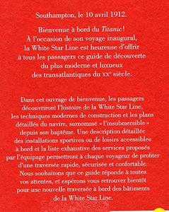 un 14 avril, à bord du Titanic Titanic guide du Passager (1)