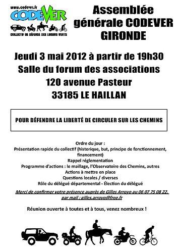 affiche Codever AG gironde 03-05-12