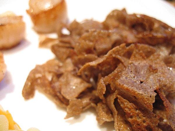 ST JACQUES, FONDUE DE LEGUMES, TAGLIATELLES DE BLE NOIR 140412 st jacques fondue de légumes et tagliatell-copie-3