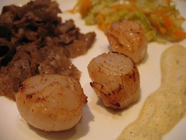 ST JACQUES, FONDUE DE LEGUMES, TAGLIATELLES DE BLE NOIR 140412 st jacques fondue de légumes et tagliatell-copie-1