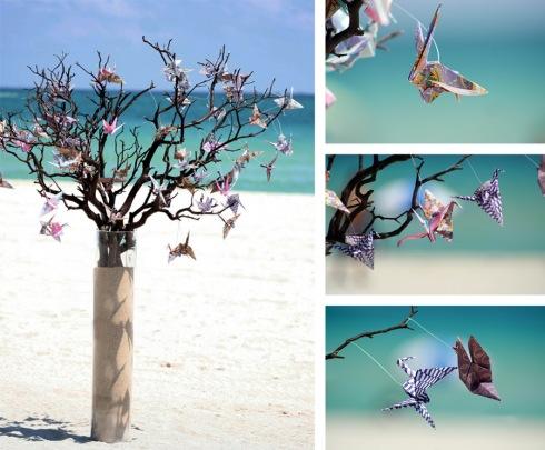 arbre-decor-mer-oiseau-papier wedding paper crane