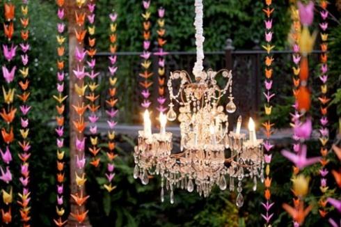 deco-jardin-guirlande-oiseau wedding paper crane