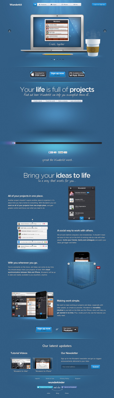 Wunderkit Mac Aficionados Apple et 20 sites web à couper le souffle!