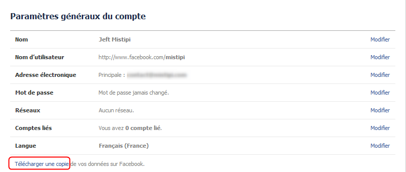 sauvegarde_facebook_2 Télécharger la totalité du contenu de votre compte Facebook