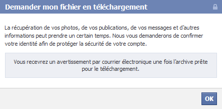 sauvegarde_facebook_5 Télécharger la totalité du contenu de votre compte Facebook