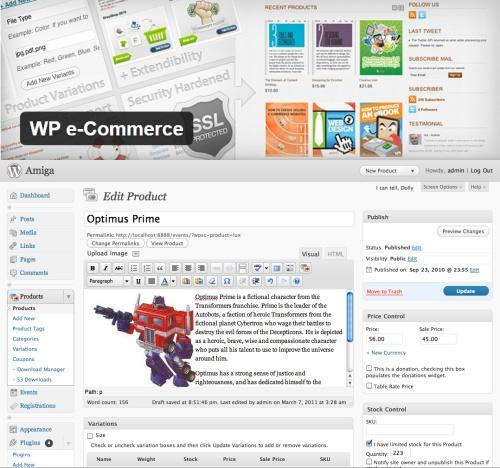 wp e commerce 7 Plugins gratuits pour créer un site E Commerce avec Wordpress