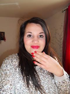 Mon make up du jour ral l'oréal 375 associé au vernis Gemey rouge passion