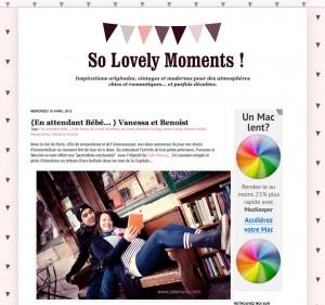 Sur le blog de « So Lovely Moments » !