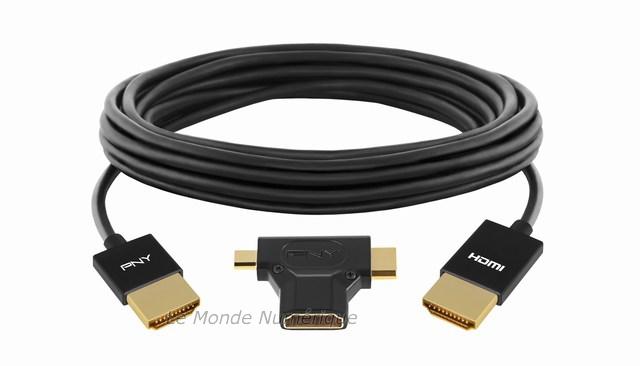 PNY lance un câble HDMI mini, micro 3 en 1 PNY lance un câble HDMI mini, micro 3 en 1