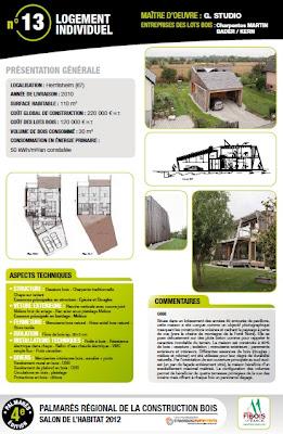 Les prix du Palmarès régional 2012 de la construction Bois Les prix du Palmarès régional 2012 de la construction Bois