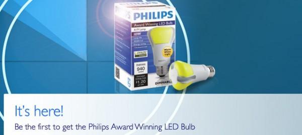 phillips bulb from site 600x270 Durée de vie de 20 ans pour une ampoule LED Philips