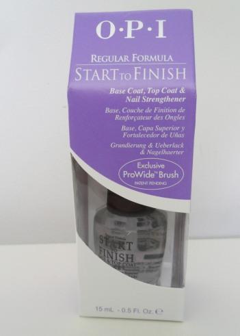 Vernis Start to Finish de OPI - Base, Fortifiant et Top Coat Le vernis start to finish d’OPI