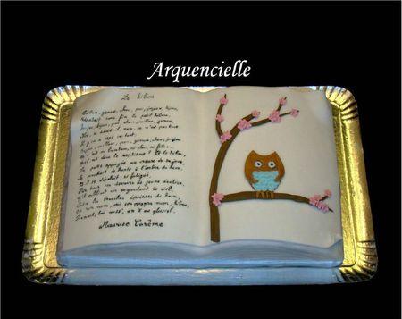 Gâteau hibou livre poème Maurice carême